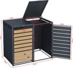 Obudowa na kontener na odpady, czarna - Image 10