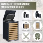 Obudowa na kontener na odpady, czarna - Image 5